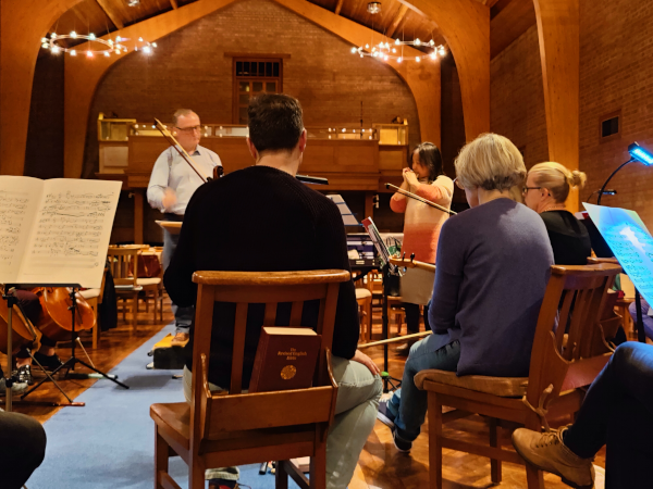 Rehearsing Spirakovsky's Concerto for Harmonica and Orchestra